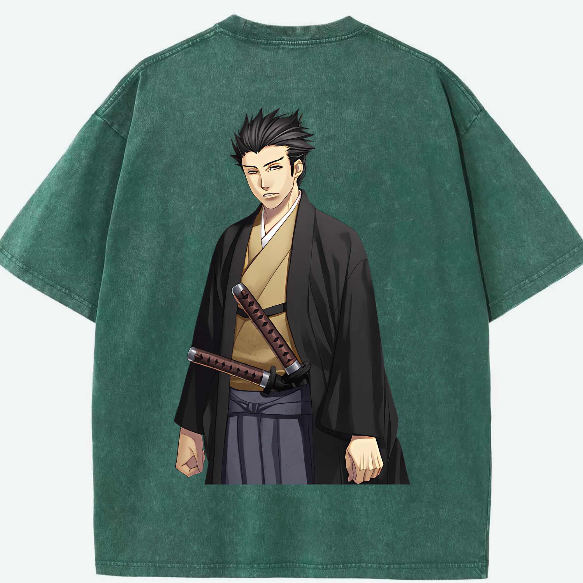 （画像用） ぎんたま 坂田銀時（さかたぎんとき） 神楽 志村新八（しむら しんぱち） GINTAMA Sakata Gintoki Kagura Shimura Shinpachi 綿100% ヴィンテージ風 半袖Tシャツ（背面プリント）